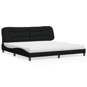 Bed met matras 200x200 cm zwart