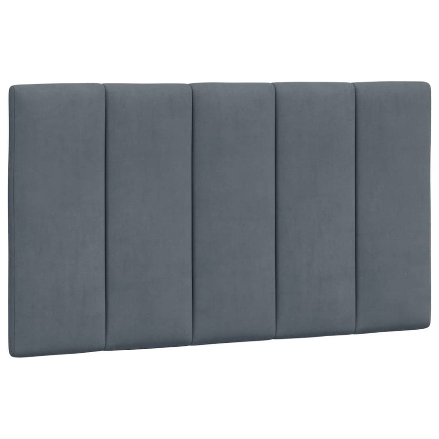 Bed met matras fluweel donkergrijs 80x200 cm