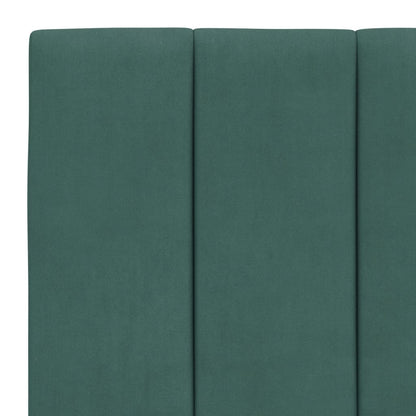 Bed Met Matras Fluweel 80 x 200 cm Donkergroen
