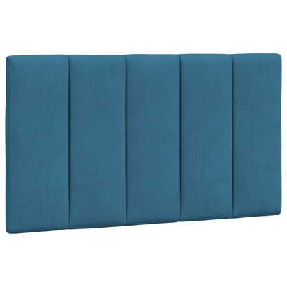 Bed met matras fluweel blauw 80x200 cm