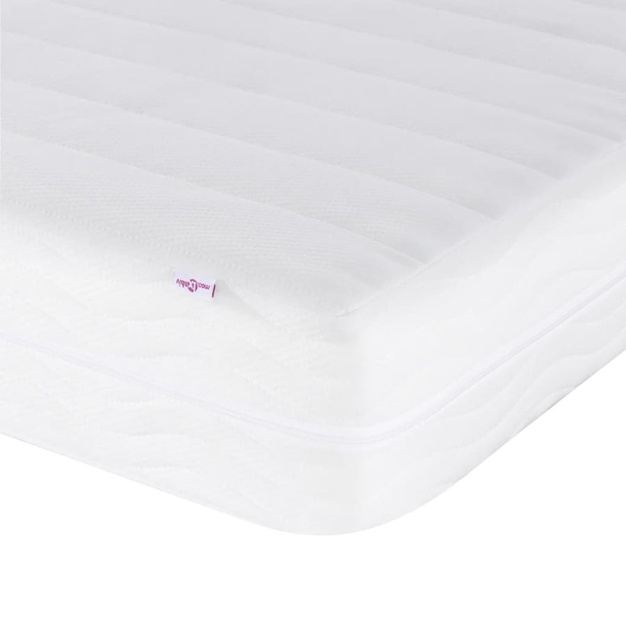 Bed met matras fluweel lichtgrijs 90x190 cm
