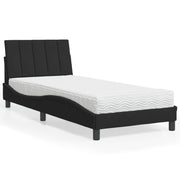 Bed met matras 90x190 cm zwart fluweel