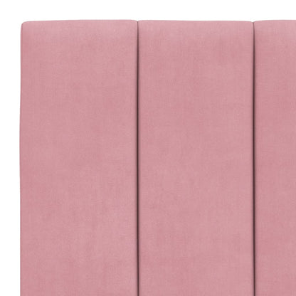 Bed Met Matras Fluweel 90 x 190 cm Roze