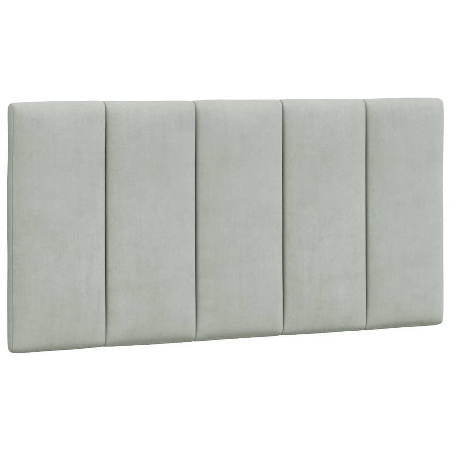 Bed met matras fluweel lichtgrijs 100x200 cm