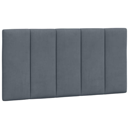 Bed met matras fluweel donkergrijs 100x200 cm