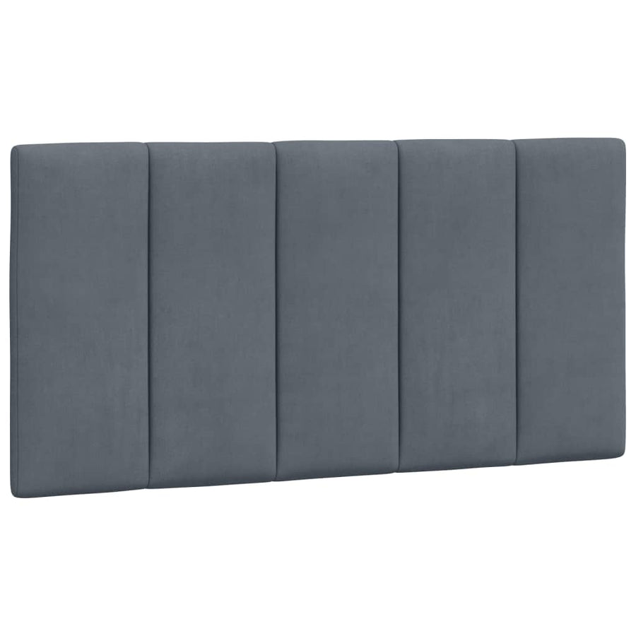 Bed met matras fluweel donkergrijs 100x200 cm