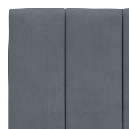 Bed met matras fluweel donkergrijs 100x200 cm