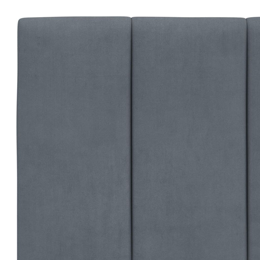 Bed met matras fluweel donkergrijs 100x200 cm