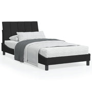 Bed met matras 100x200 cm zwart fluweel