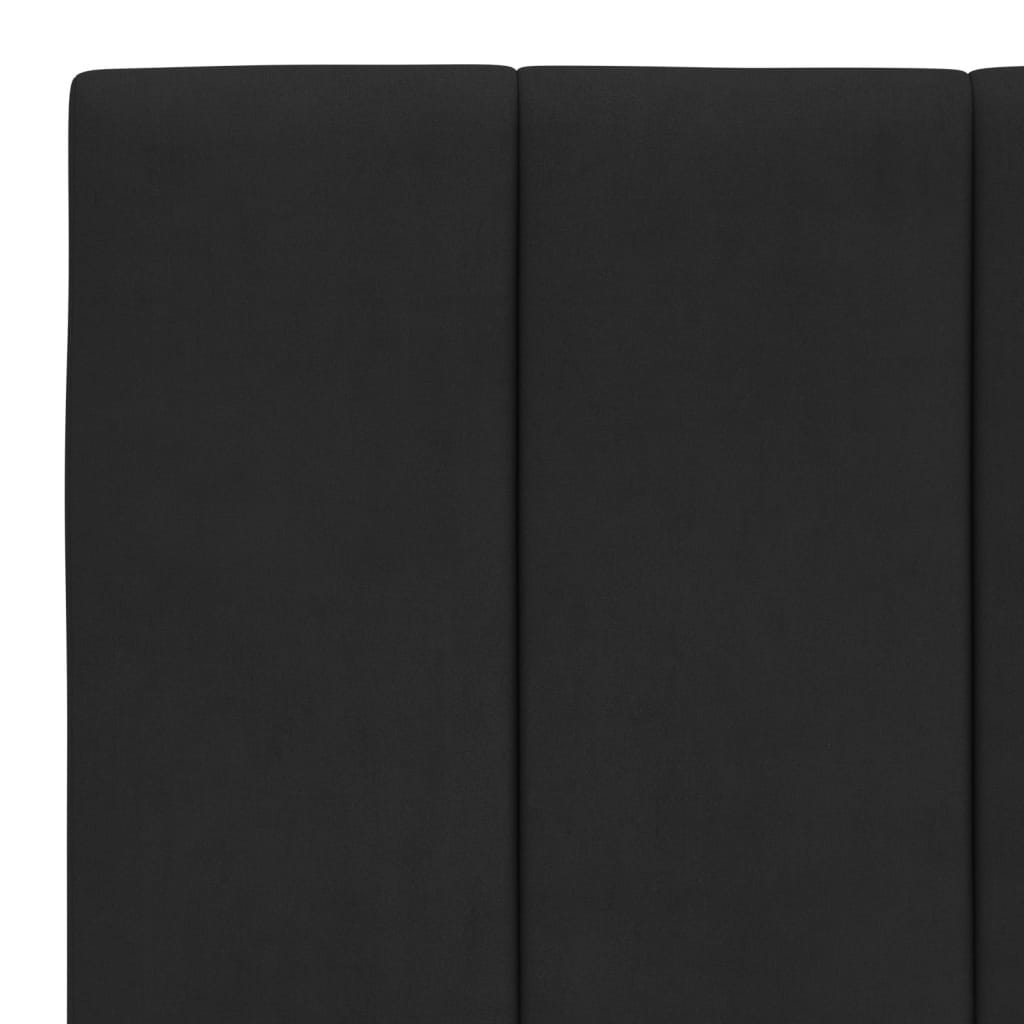 Bed met matras fluweel zwart 100x200 cm