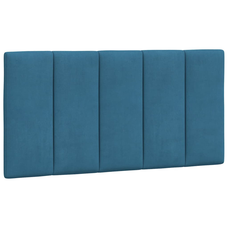 Bed met matras fluweel blauw 100x200 cm