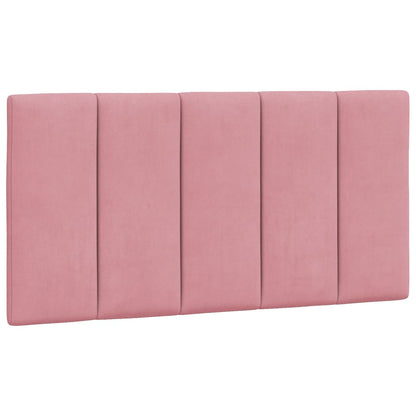 Bed met matras fluweel roze 100x200 cm