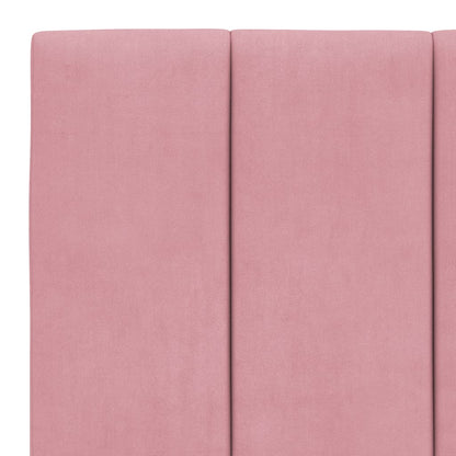 Bed met matras fluweel roze 100x200 cm