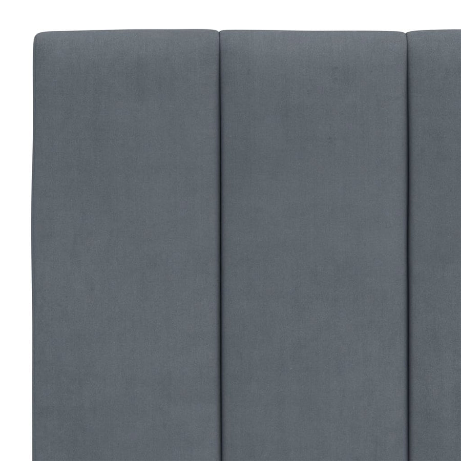 Bed met matras fluweel donkergrijs 120x200 cm