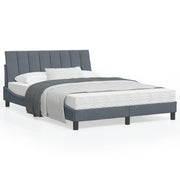 Bed met matras 120x200 cm donkergrijs fluweel