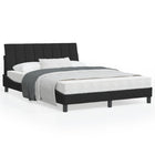 Bed met matras fluweel zwart 120x200 cm