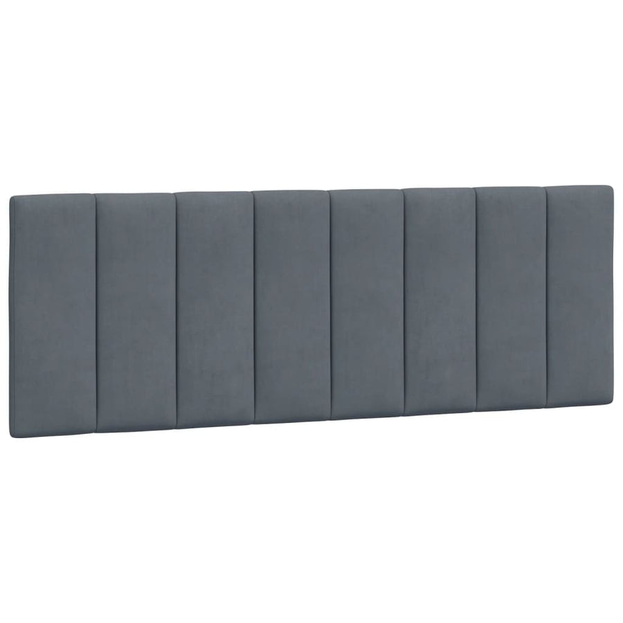 Bed met matras fluweel donkergrijs 140x190 cm