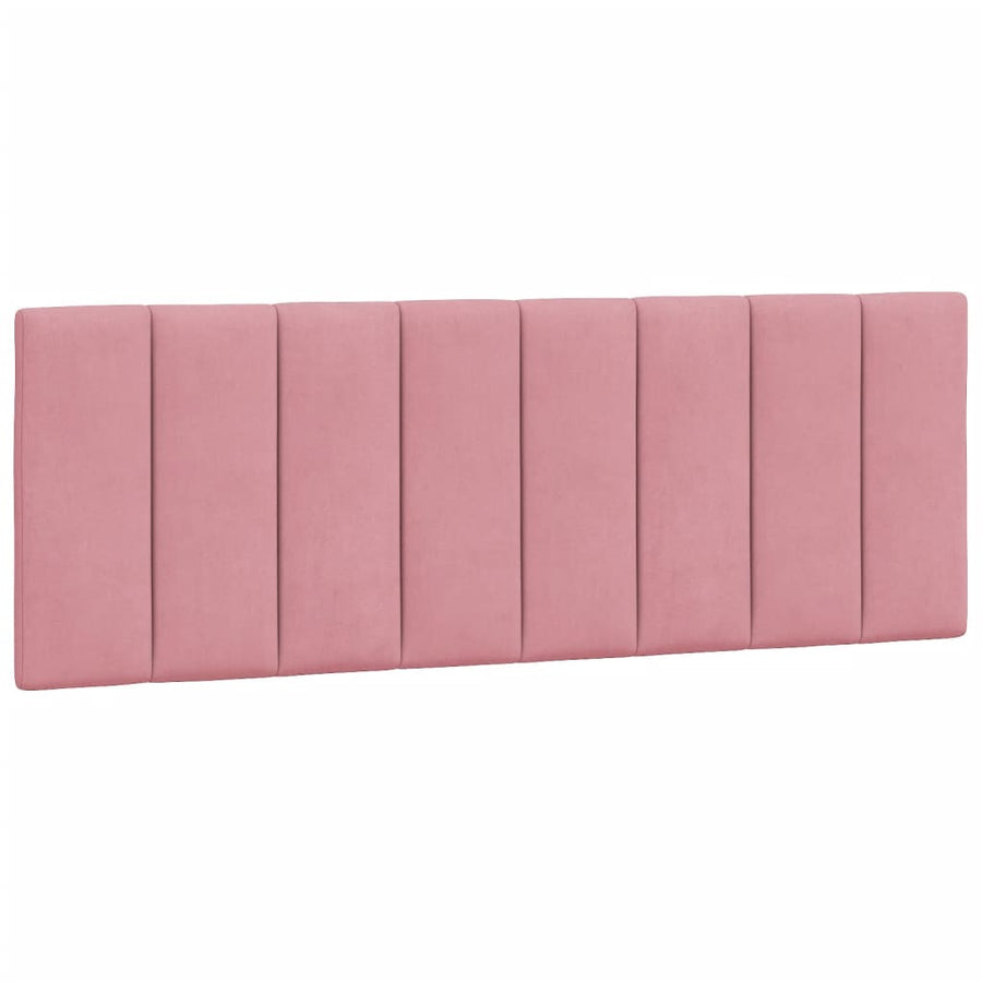 Bed Met Matras Fluweel 140 x 190 cm Roze