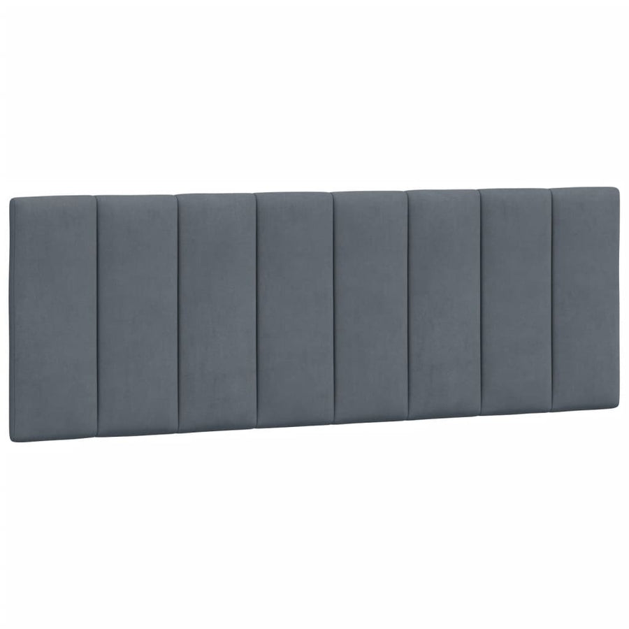 Bed met matras fluweel donkergrijs 140x200 cm