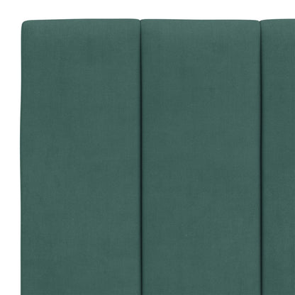 Bed met matras fluweel donkergroen 140x200 cm