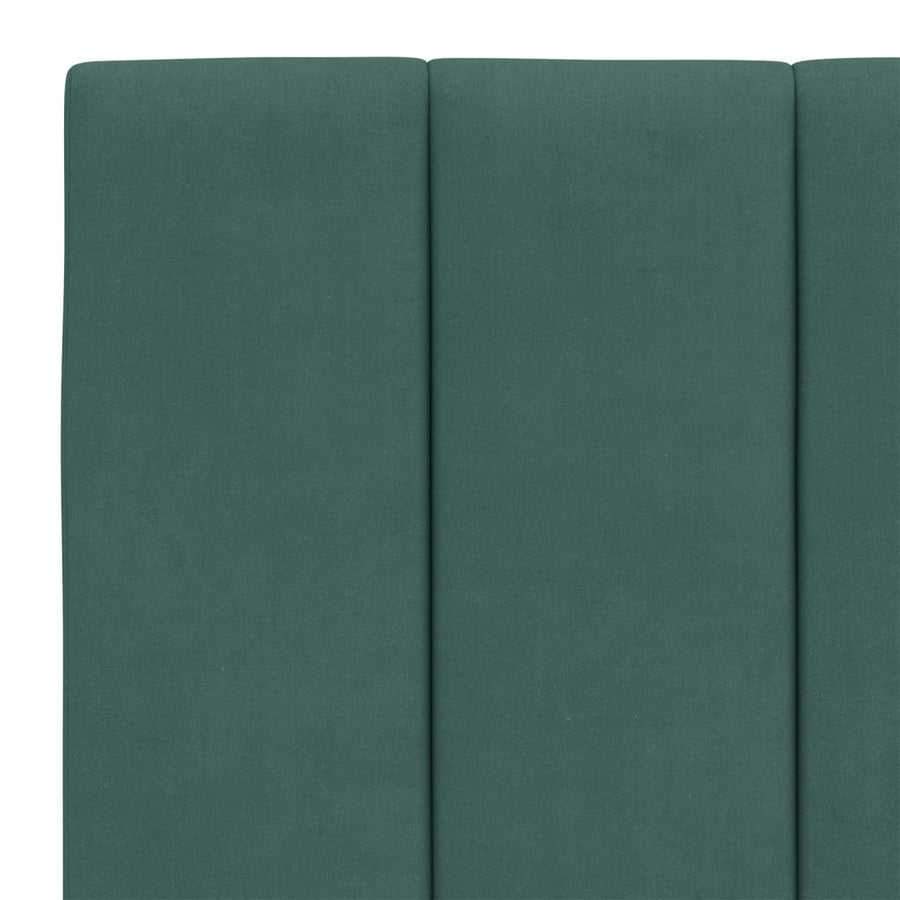 Bed met matras fluweel donkergroen 140x200 cm