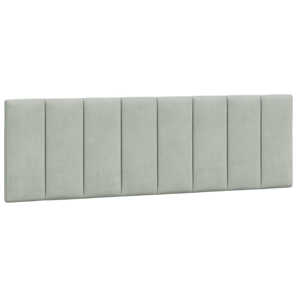 Bed met matras fluweel lichtgrijs 160x200 cm