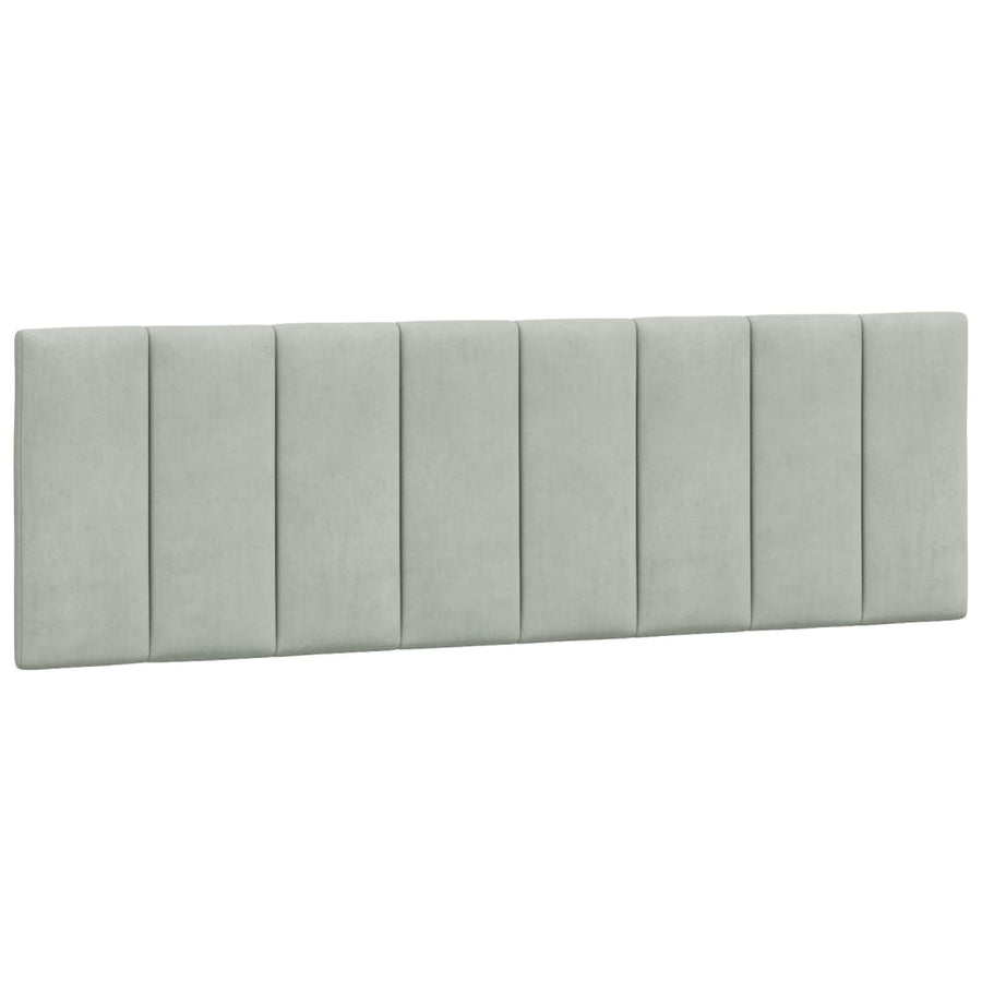 Bed met matras fluweel lichtgrijs 160x200 cm