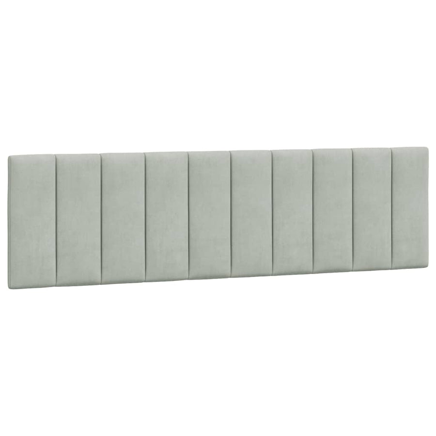 Bed met matras fluweel lichtgrijs 180x200 cm