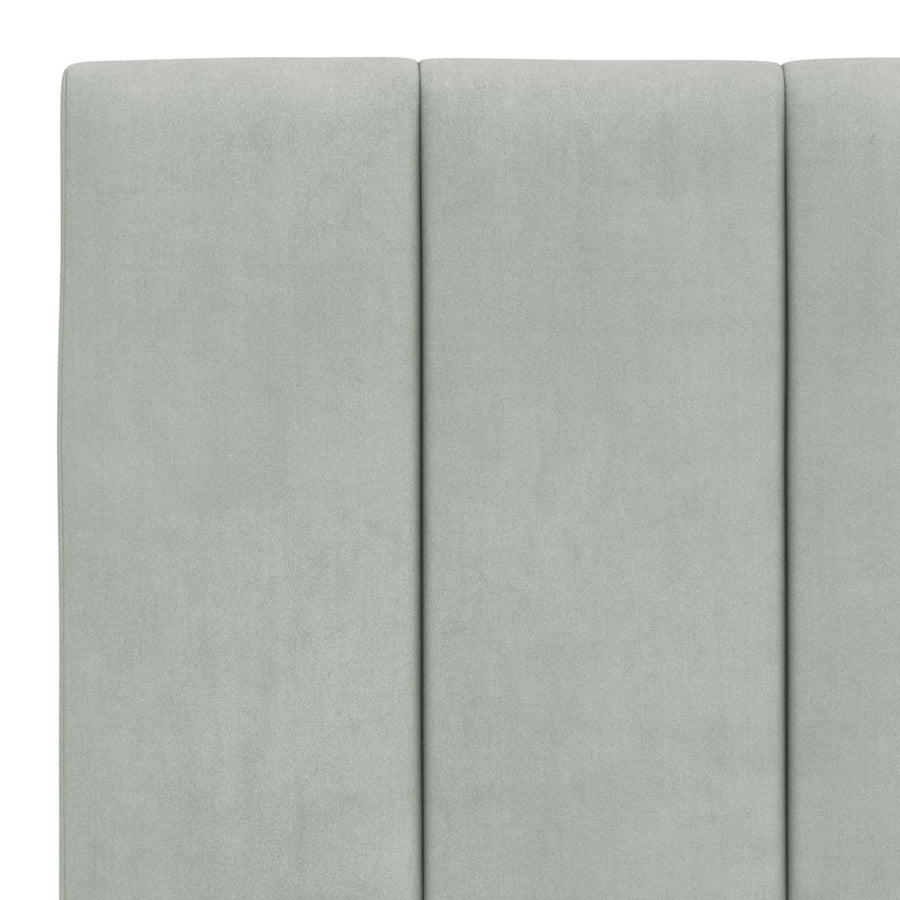 Bed met matras fluweel lichtgrijs 180x200 cm