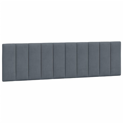 Bed met matras fluweel donkergrijs 180x200 cm