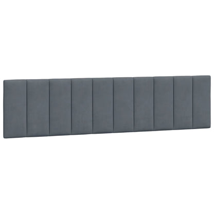 Bed Met Matras Fluweel 200 x 200 cm Donkergrijs