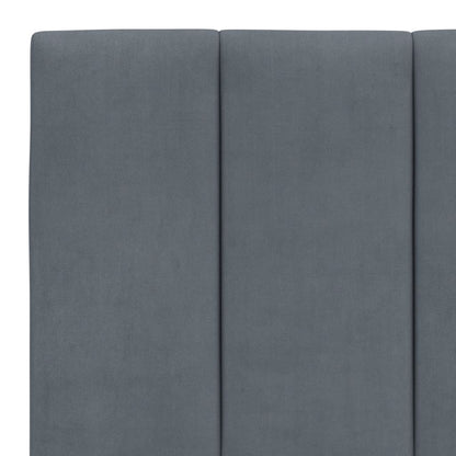 Bed Met Matras Fluweel 200 x 200 cm Donkergrijs