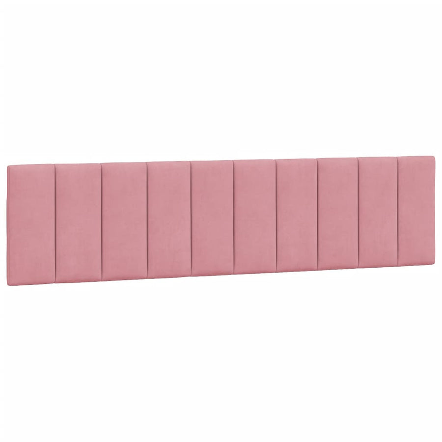 Bed Met Matras Fluweel 200 x 200 cm Roze
