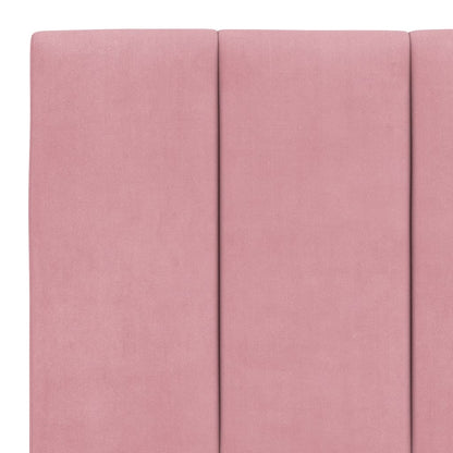 Bed Met Matras Fluweel 200 x 200 cm Roze