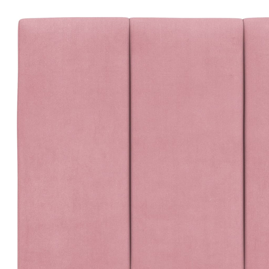 Bed Met Matras Fluweel 200 x 200 cm Roze