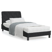 Bed met matras 80x200 cm fluweel zwart