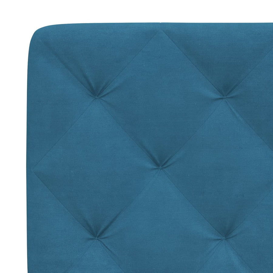 Bed met matras fluweel blauw 80x200 cm