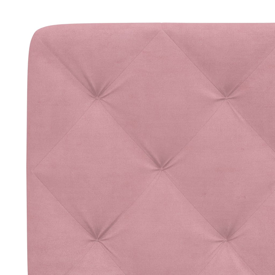 Bed met matras fluweel roze 80x200 cm