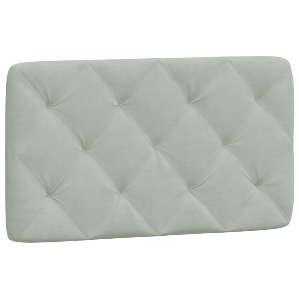 Bed met matras fluweel lichtgrijs 90x190 cm