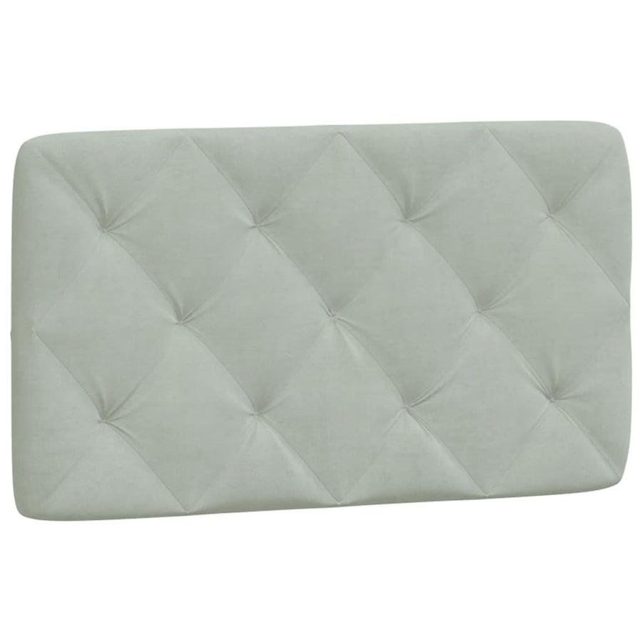 Bed met matras fluweel lichtgrijs 90x190 cm
