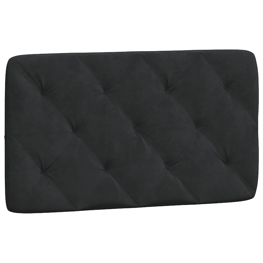 Bed met matras fluweel zwart 90x190 cm