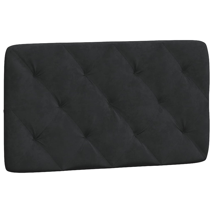 Bed met matras fluweel zwart 90x190 cm