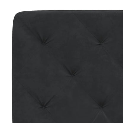 Bed met matras fluweel zwart 90x190 cm