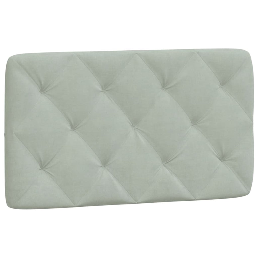 Bed met matras fluweel lichtgrijs 90x200 cm