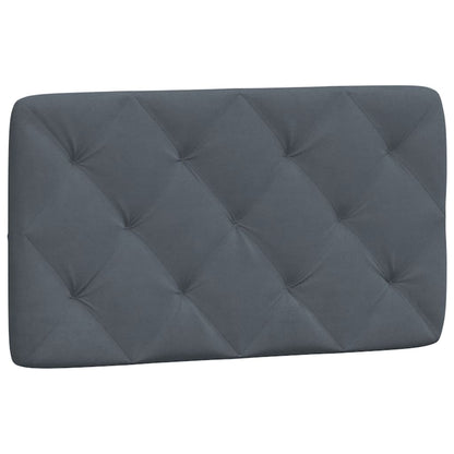 Bed met matras fluweel donkergrijs 90x200 cm