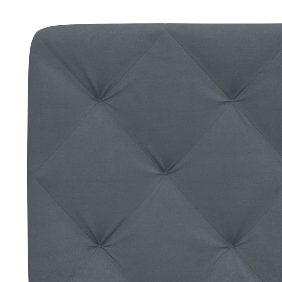 Bed met matras fluweel donkergrijs 90x200 cm