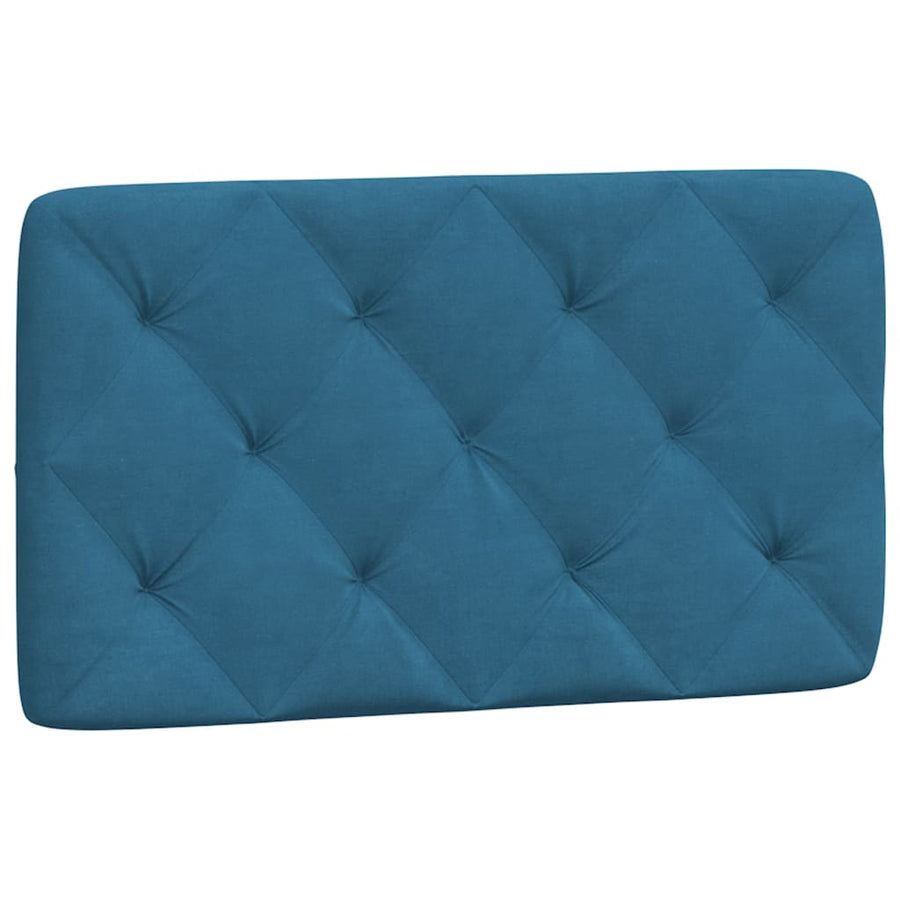 Bed met matras fluweel blauw 90x200 cm