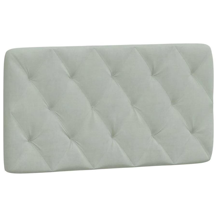 Bed met matras fluweel lichtgrijs 100x200 cm