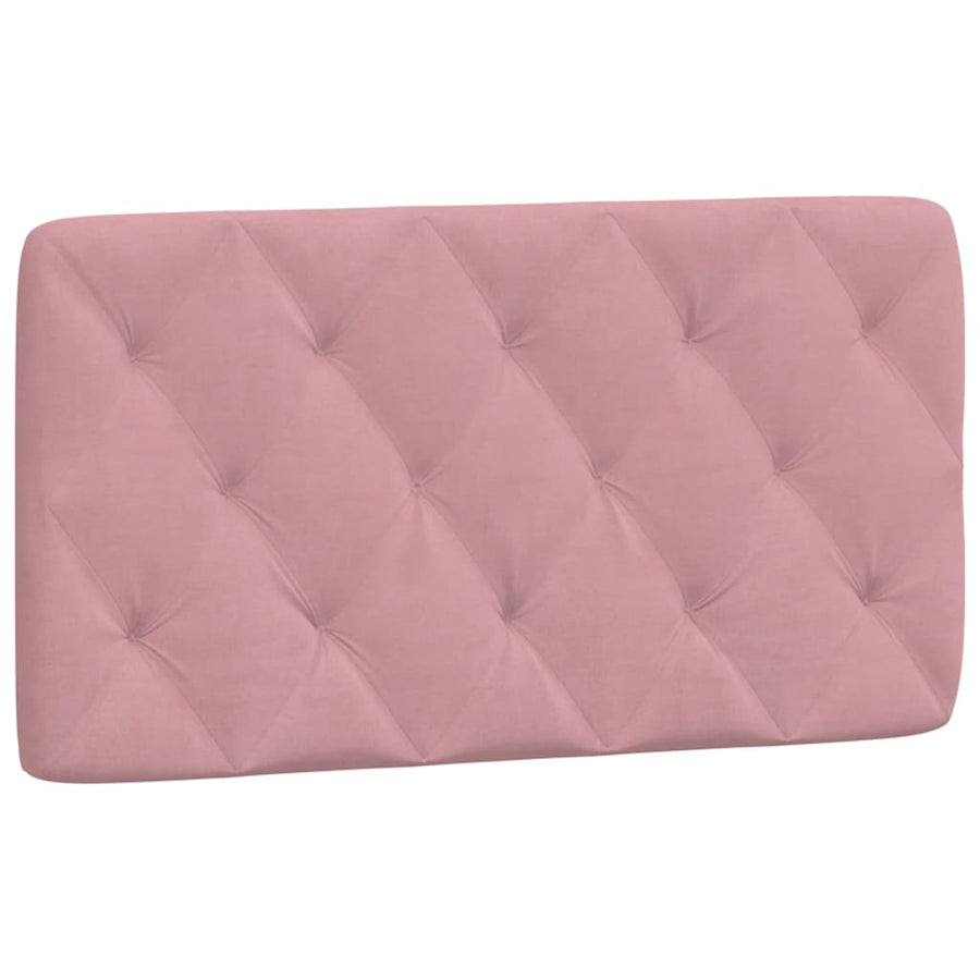 Bed met matras fluweel roze 100x200 cm