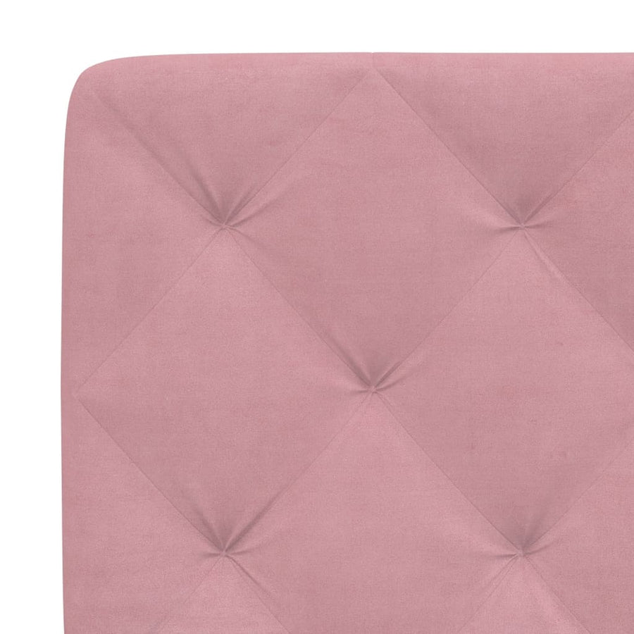 Bed met matras fluweel roze 100x200 cm